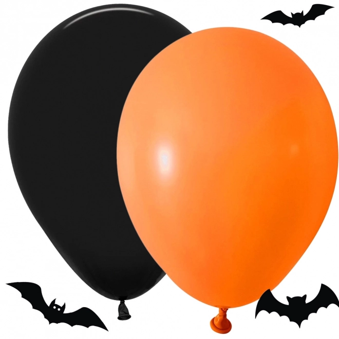 Ballons Halloween noirs et orange 20 pcs