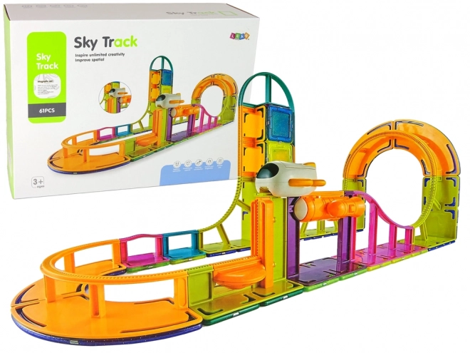 Cubes magnétiques de construction Sky Track 61 pièces