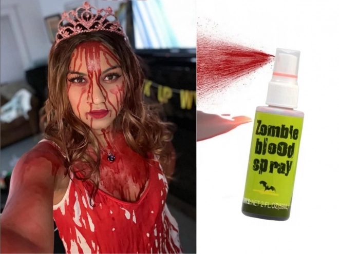 Spray d'Halloween avec faux sang