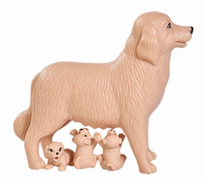 Poupée Evička avec chien et chiots