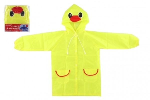 Poncho enfant canard taille 110-120cm jaune en pochette 23x25cm