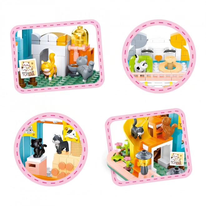 Sluban Girls Dream M38-B1089 Maison avec neuf chats