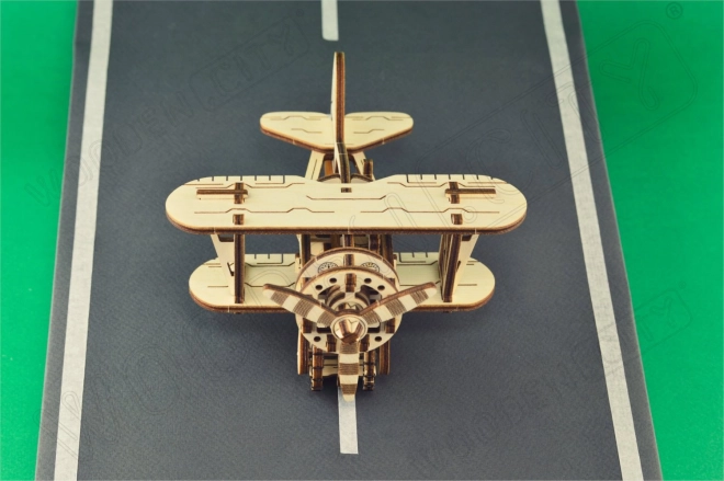 Puzzle 3D en bois biplan