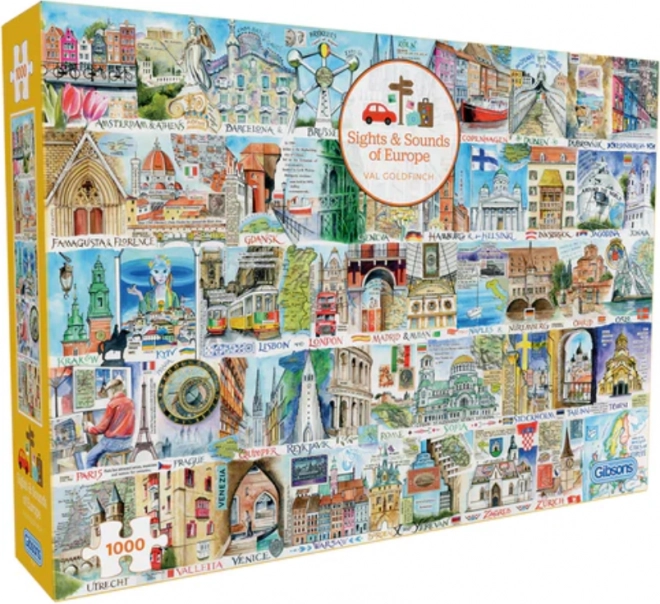Puzzle Gibsons Monuments européens 1000 pièces
