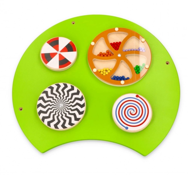 Panneau mural Montessori en bois - chenille