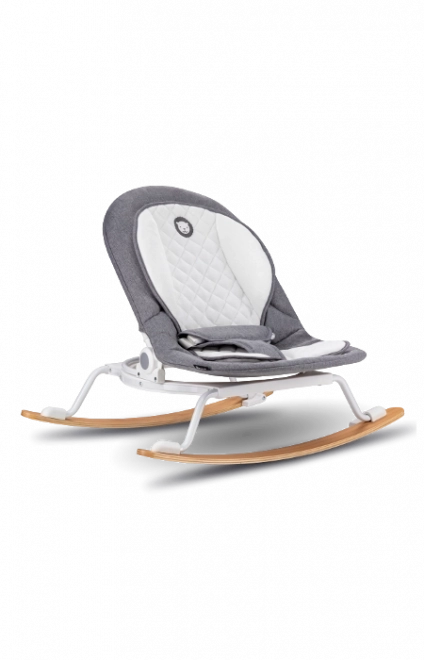 Chaise berçante pour enfants Rosa gris-blanc