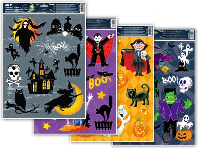 Film de fenêtre Halloween avec paillettes