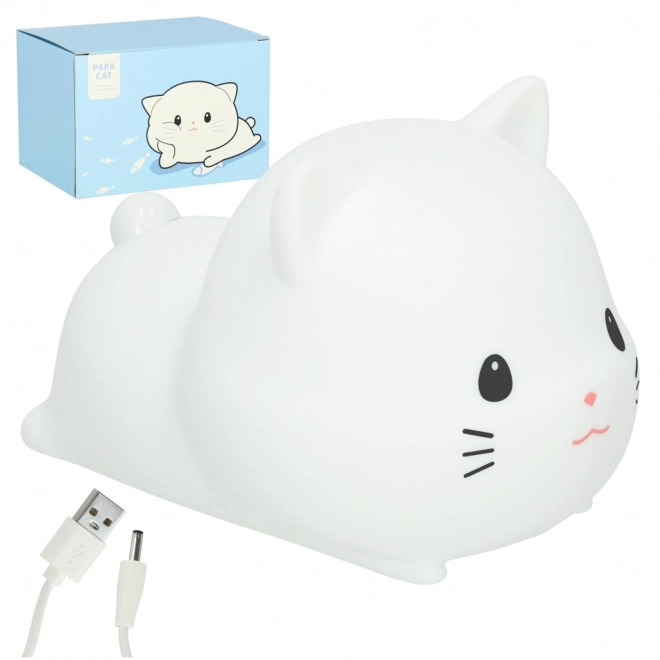 Veilleuse en silicone pour enfants Chat allongé