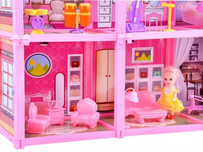 Grande maison + poupée et meubles Villa pour poupées ZA3075