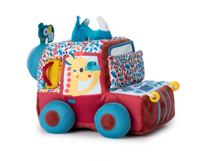 Lilliputiens - voiture textile avec activités et miroir