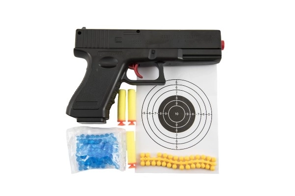 Pistolet à billes avec accessoires 20 cm