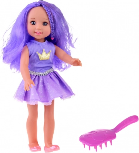 Cheveux violets coiffables avec peigne