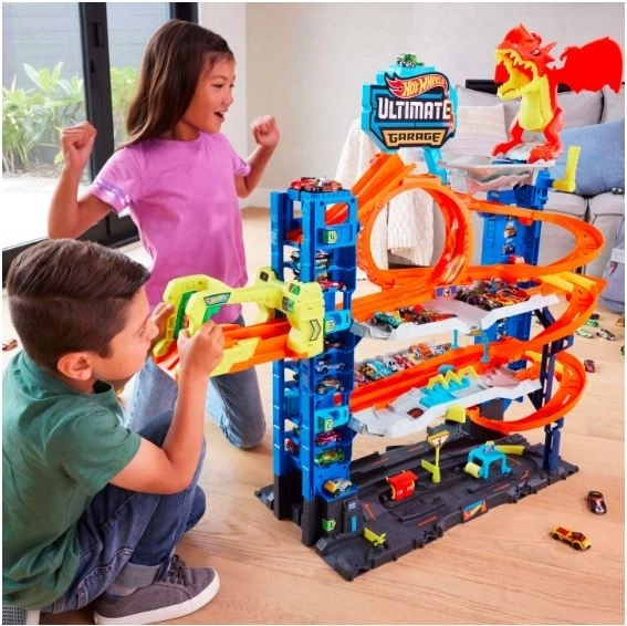 Méga Garage avec Attaque de Dragon par Hot Wheels City