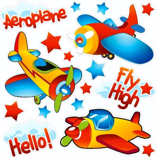 Autocollants Avions Petite Planche