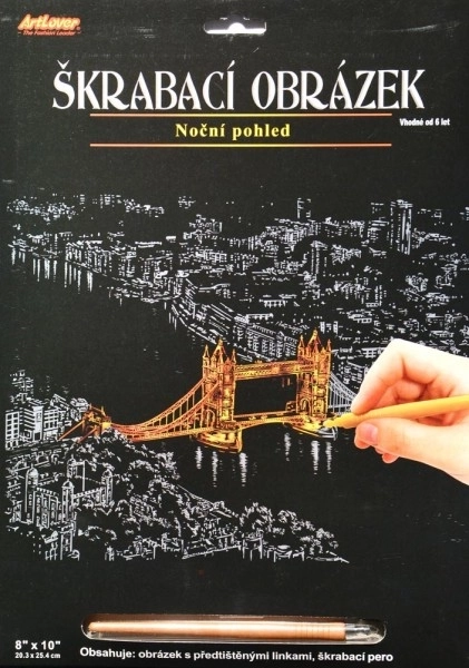 Tableau à gratter vue nocturne