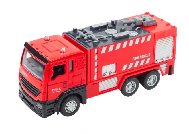 Station de sauvetage des pompiers avec voiture et talkie-walkie