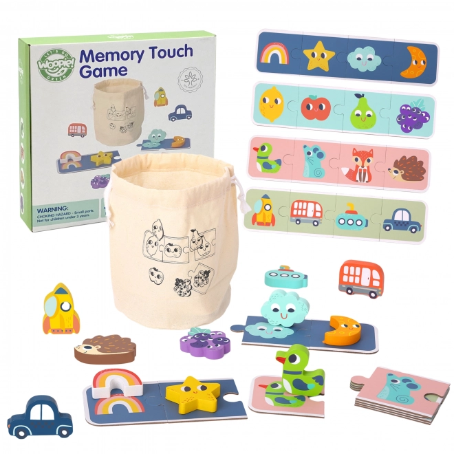 Woopie Green Pexeso en bois - Puzzle tactile