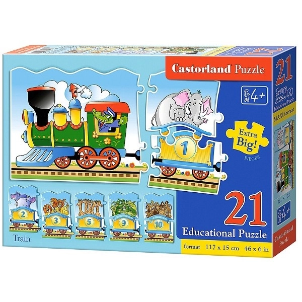Puzzle éducatif avec train 21 pièces