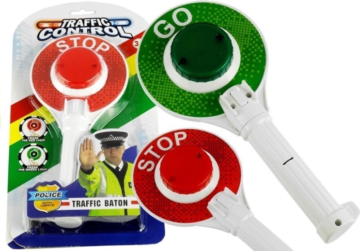 Sucette routière de police lumineuse à double face