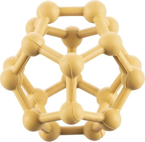 Anneau de dentition en silicone Atom, Jaune Moutarde