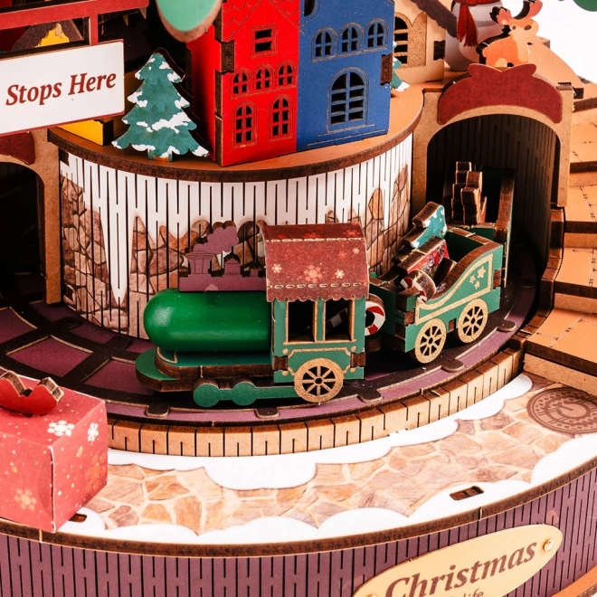 RoboTime 3D puzzle en bois boîte à musique Sapin de Noël