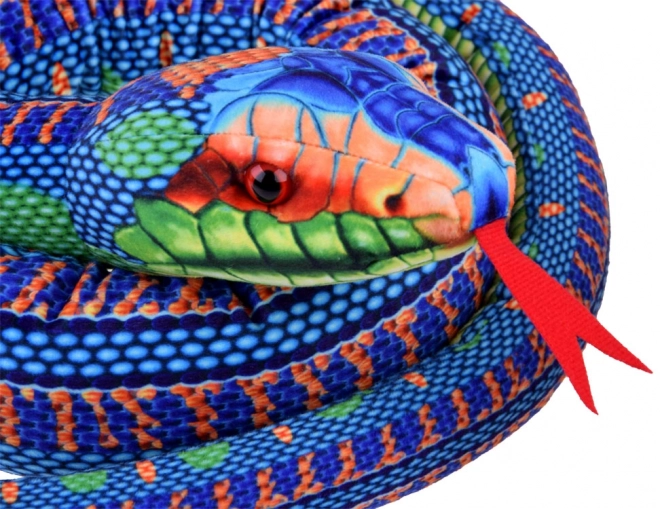 Jouet en peluche réaliste serpent bleu 180cm