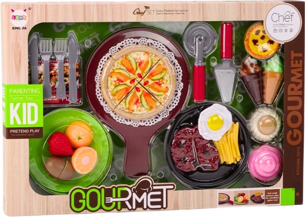 Set gastronomique complet pour jouer au restaurant