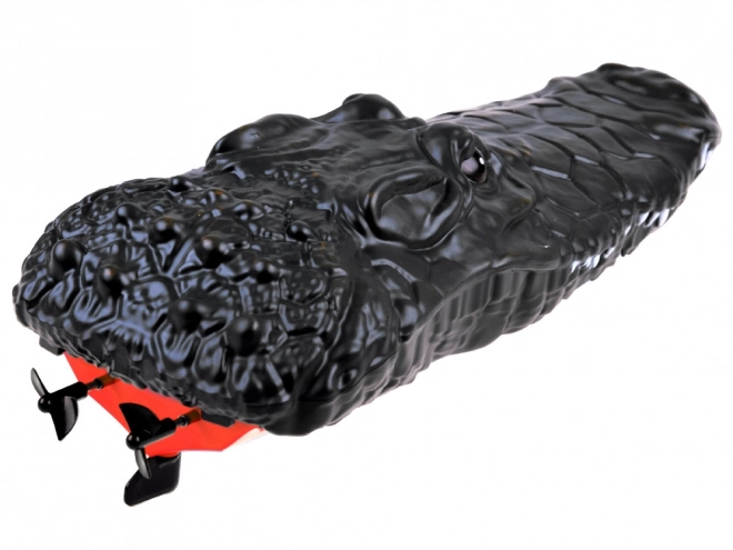 Bateau crocodile amusant avec télécommande – Rouge