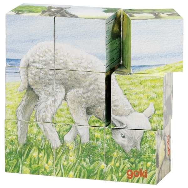 Puzzle cubes avec petit mouton