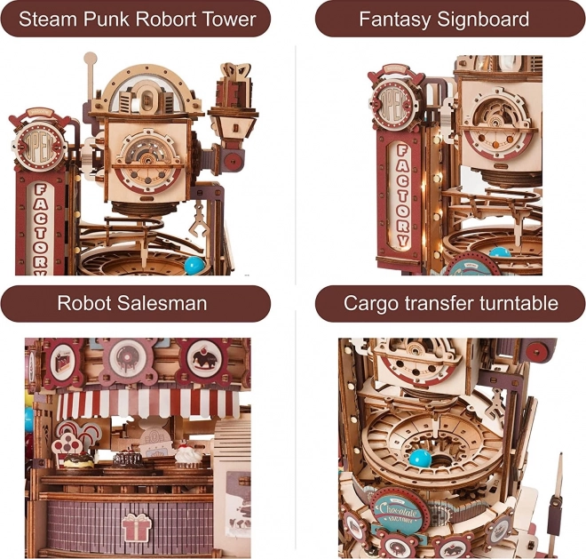 RoboTime 3D casse-tête piste à billes Usine de chocolat