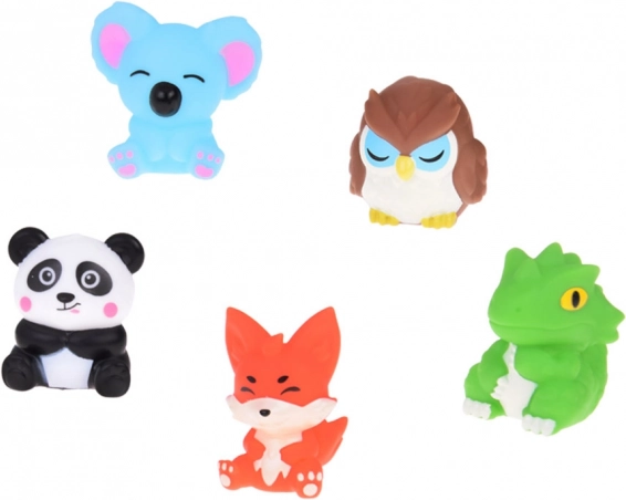 Marionnettes à doigts en caoutchouc ZOO animaux - ensemble de 5 figurines