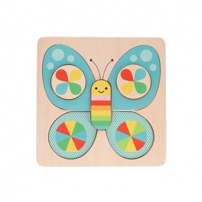 Petit Collage Puzzle en bois papillon