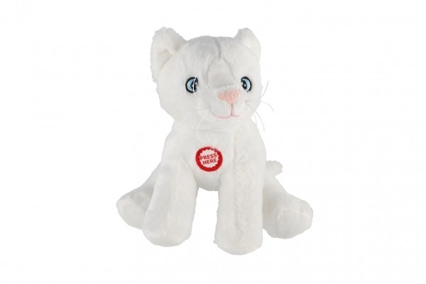 Mascotte Leo, chat crème 15 cm