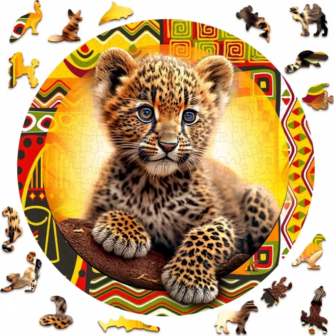 Puzzle en bois petit léopard mignon 250 pièces