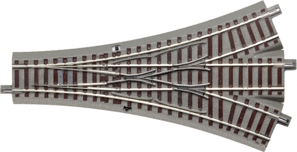 Aiguillage triple Roco Geoline avec ballast