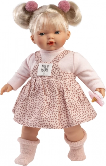 Poupée réaliste Llorens Roberta avec sons, corps en tissu doux, 33 cm