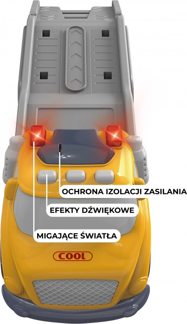 Camion de Remorquage Jaune WOOPIE City Truck avec Effets Lumineux et Sonores