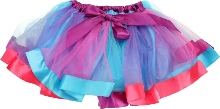 Jupe tutu vaporeuse aux couleurs arc-en-ciel