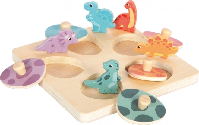 Puzzle mémoire en bois dinosaures