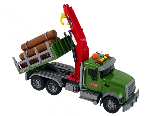 Véhicule de jeu avec grue pour le transport de bois