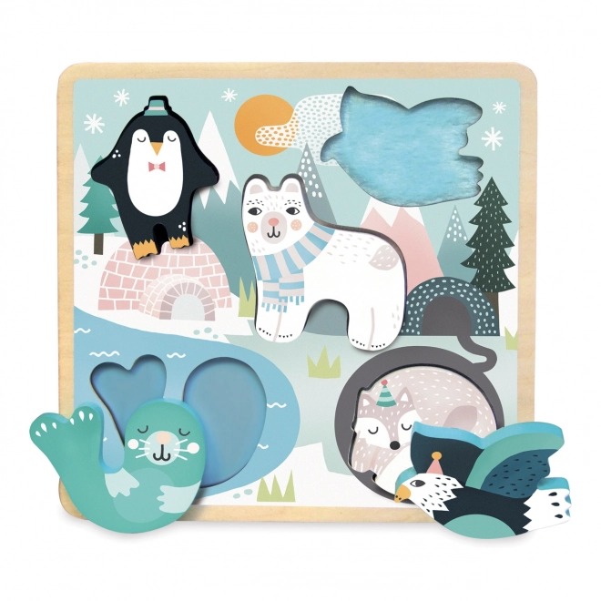 Puzzle à encastrer Vilac - animaux polaires