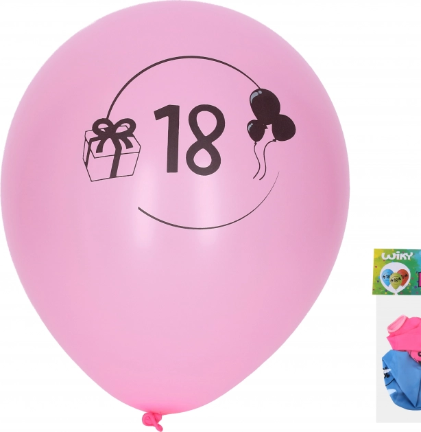 Ballons gonflables 30 cm avec le chiffre 18 – lot de 5 pcs