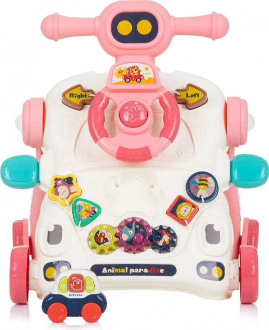 Chipolino Trottinette Interactive 3 en 1 Voiture Rose