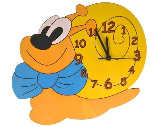 Horloge en bois pour enfants Escargot
