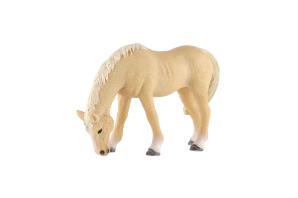 Jument palomino domestique en plastique zooted 13cm en sachet