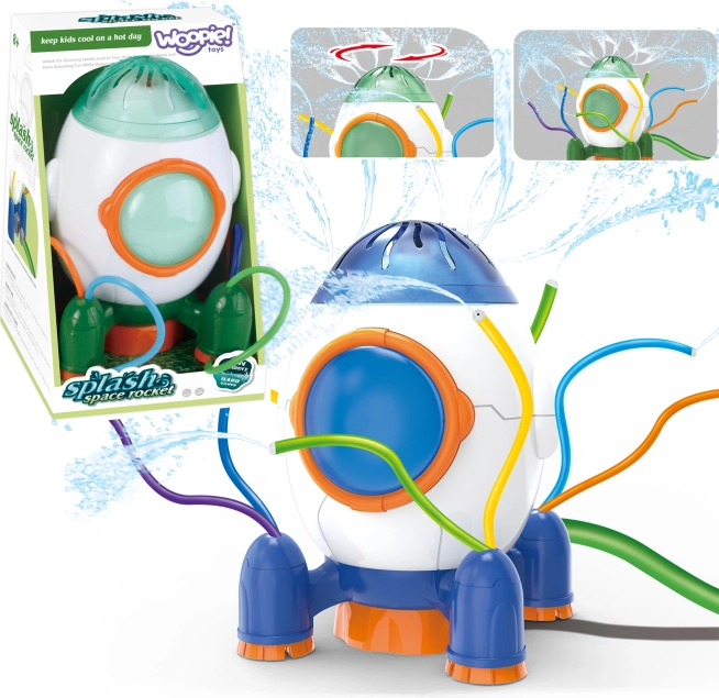 Arroseur fusée de jardin 2-en-1 WOOPIE – fontaine pour enfants