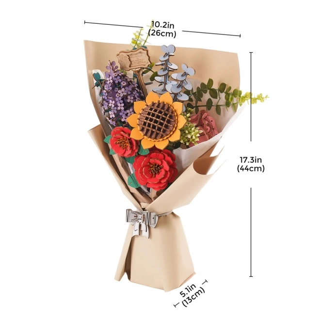 Puzzle 3D en bois bouquet de fleurs Rowood