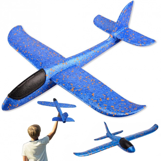 Planeur en polystyrène bleu léger 47 cm