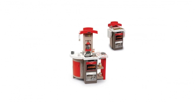 Cuisine électronique pour enfants en plastique rouge pliable avec son + accessoires
