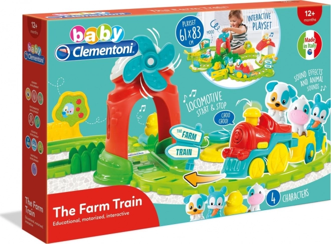 CLEMENTONI BABY Ensemble de jeu interactif train à la ferme avec sons